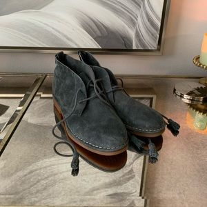 Hush Puppies Suede Tie Booties